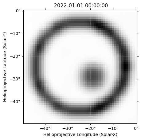 Mock HMI Map with Sunspot